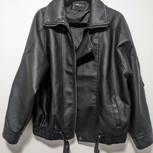 Fashion Nova Black Bomber Jacket